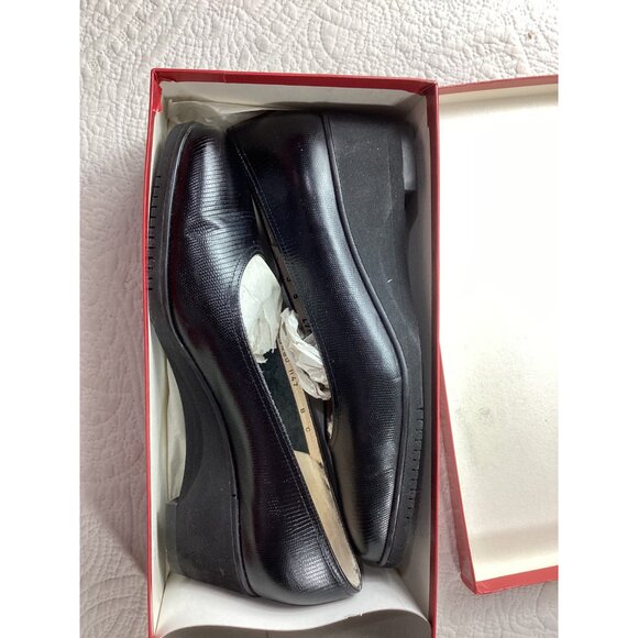 Salvatore Ferragamo Donnina Italian Womens Black Leather Shoes*Pumps*Size 8*NIB - Picture 6 of 14